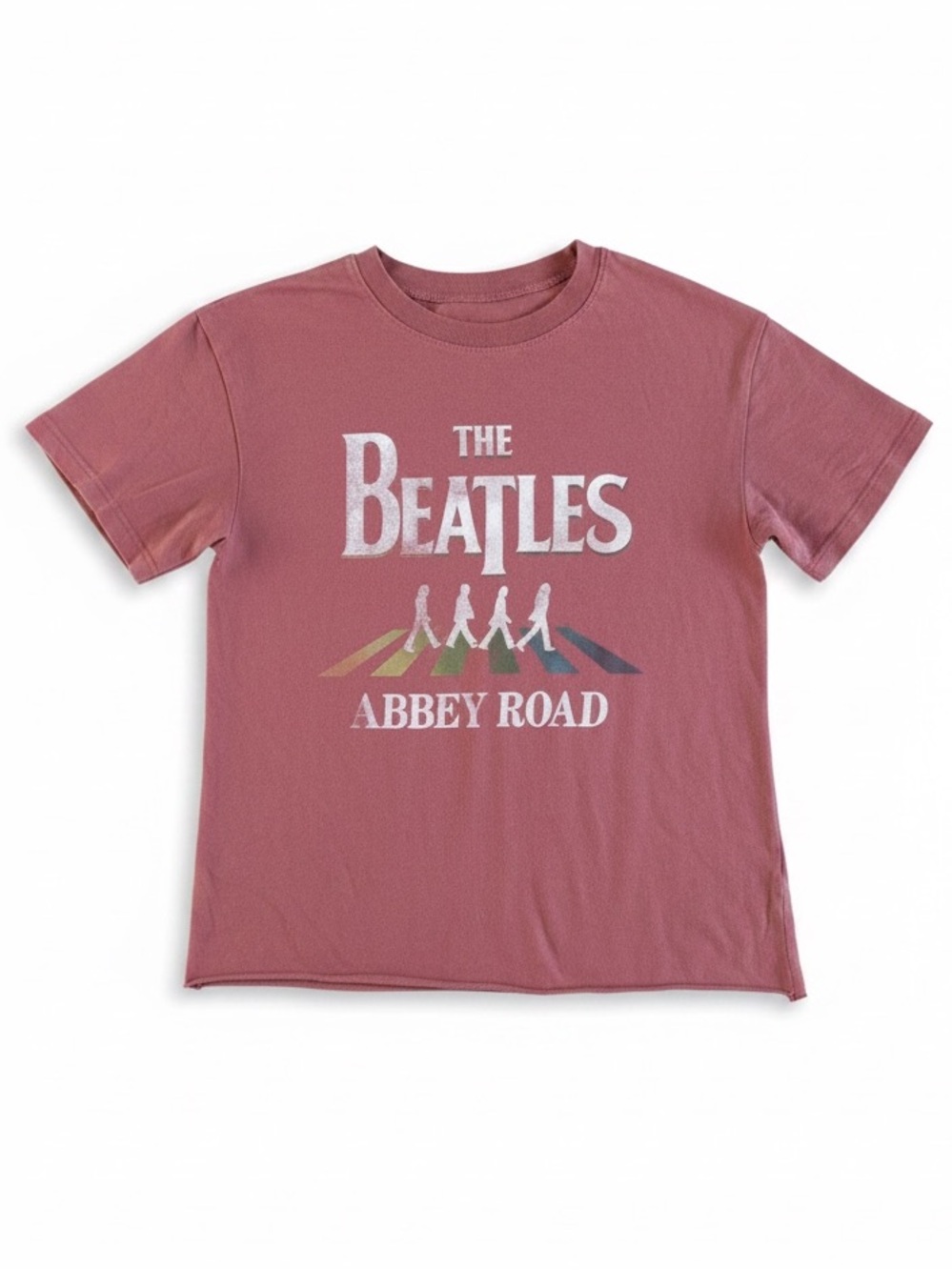 The Beatles Abbey Road Graphic Band Tee Pink Vintage Style Medium